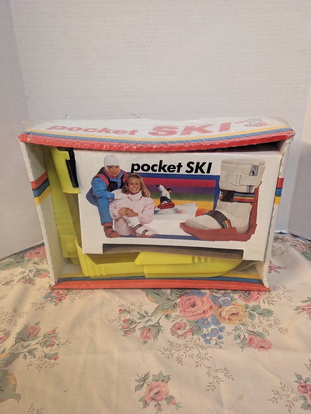 New Vintage 1989 Pocket Ski By Sporttech Adjustable Straps for Sizes 3-9 SEALED